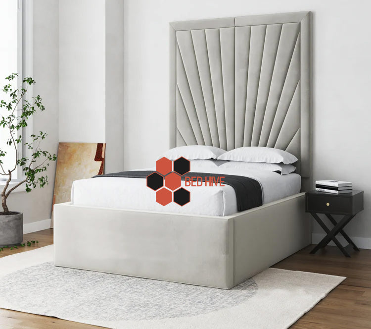 Esther Sunrise Upholstered Bed Frame With Storage Options