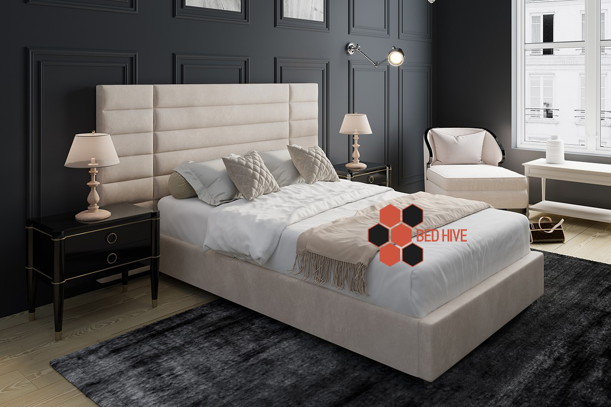 Marina Upholstered Bed Frame With Optional Gas Lift Storage